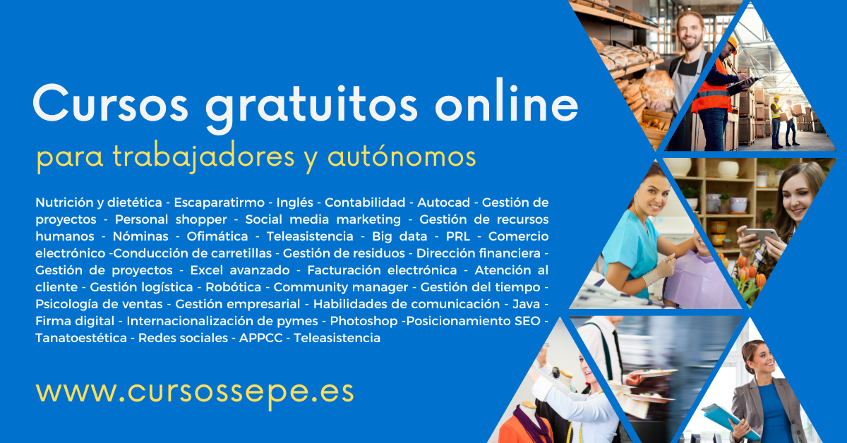 Cursos gratuitos online para trabajadores y autónomos